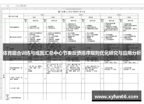 体育组合训练与成就汇总中心节奏反馈排序规则优化研究与应用分析
